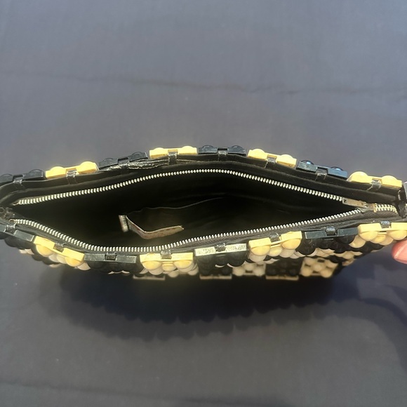 Black and White Checkered Clutch - Picture 3 of 5